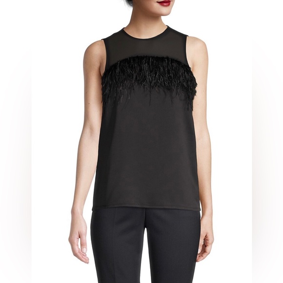 ‼️$5 SALE‼️ MICHAEL KORS Ostrich Feather Top - Picture 7 of 10